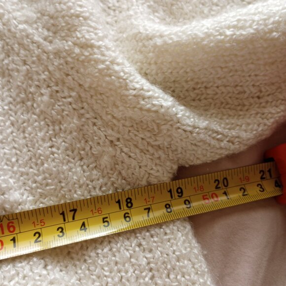 Authentic Vintage 80s Preppy White Cable Knit Collared Sweater Miranda - Picture 4 of 8